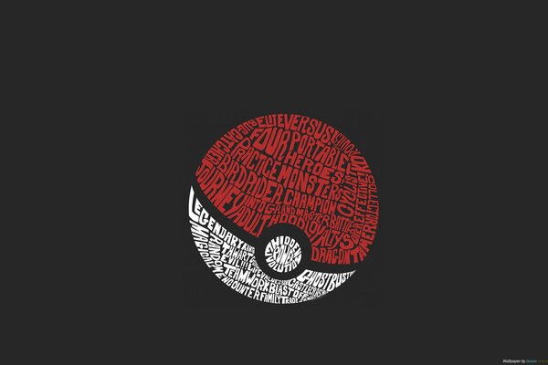 Colored pokemon ball on a black background