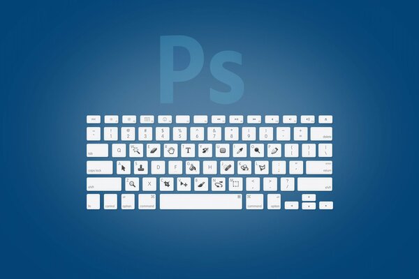 Keyboard symbols for the Photoshop program