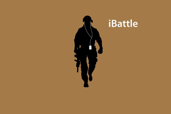 Zeichnung eines Ibattle-Soldaten, Kunstkontrast