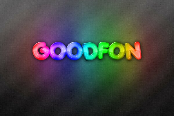 Goodfon letras de colores sobre un fondo oscuro