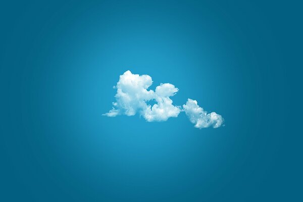 Floating clouds on a blue background