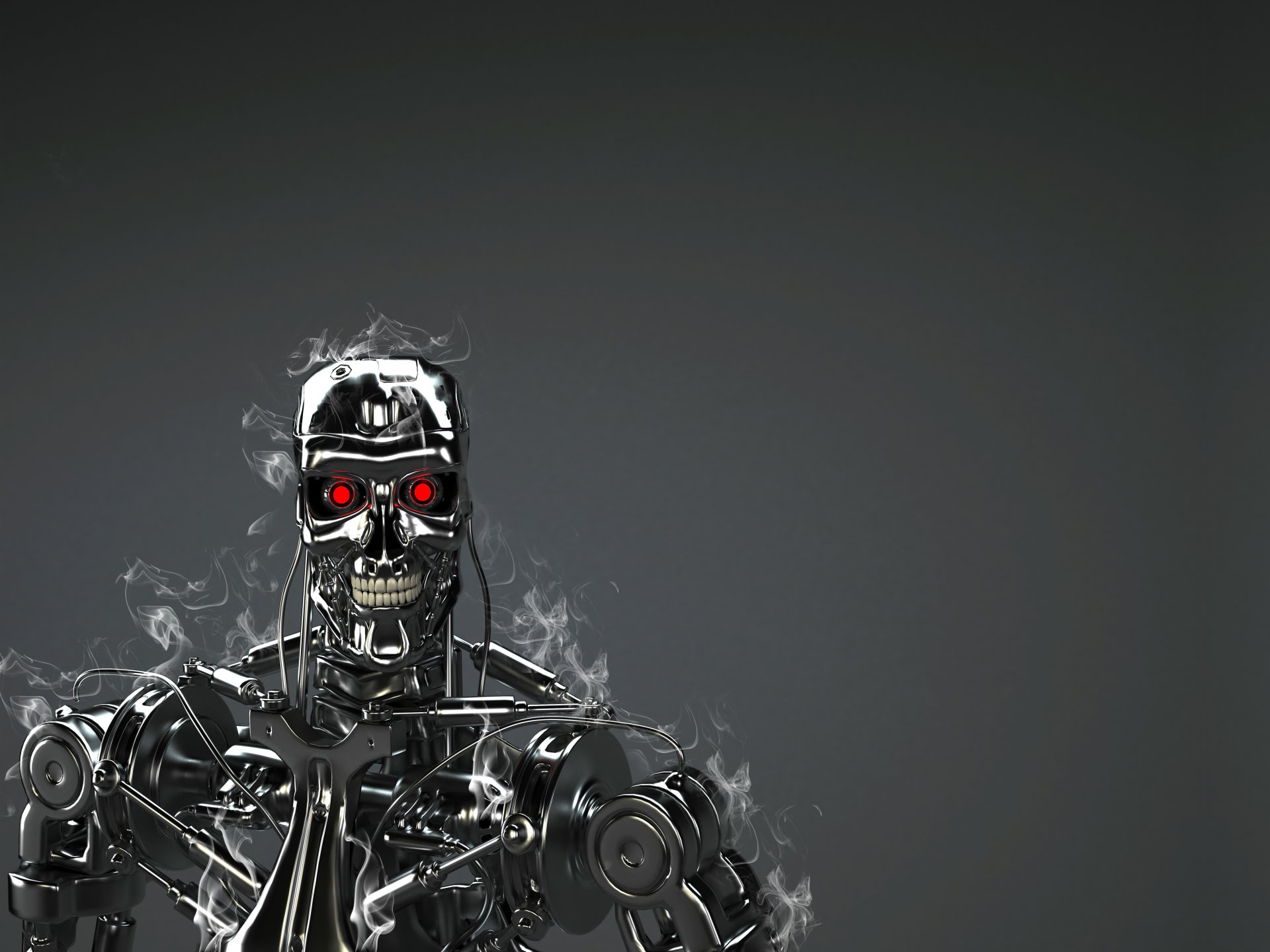 le robot la technologie les yeux rouges terminator le t-800