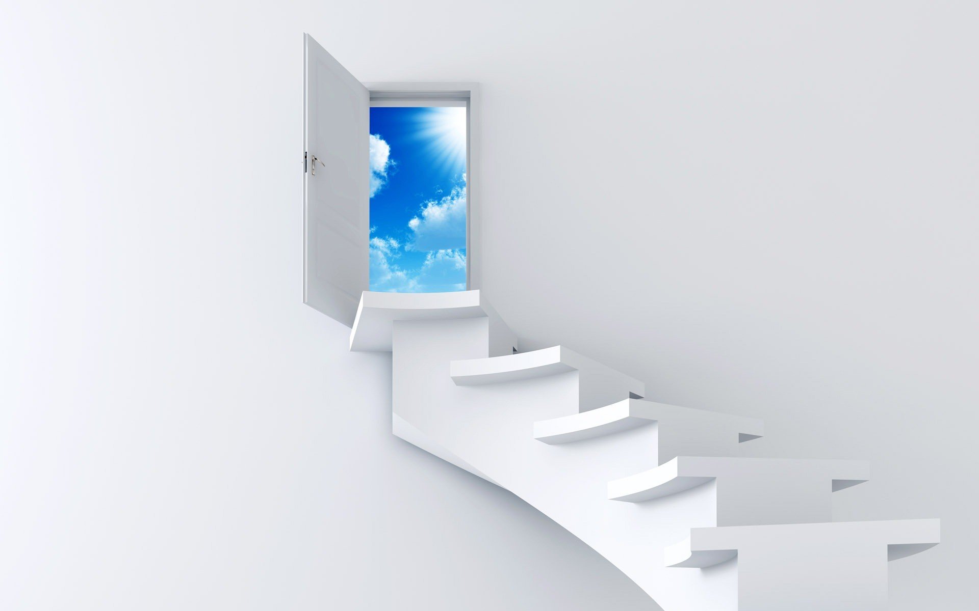 scala cielo bianco porta