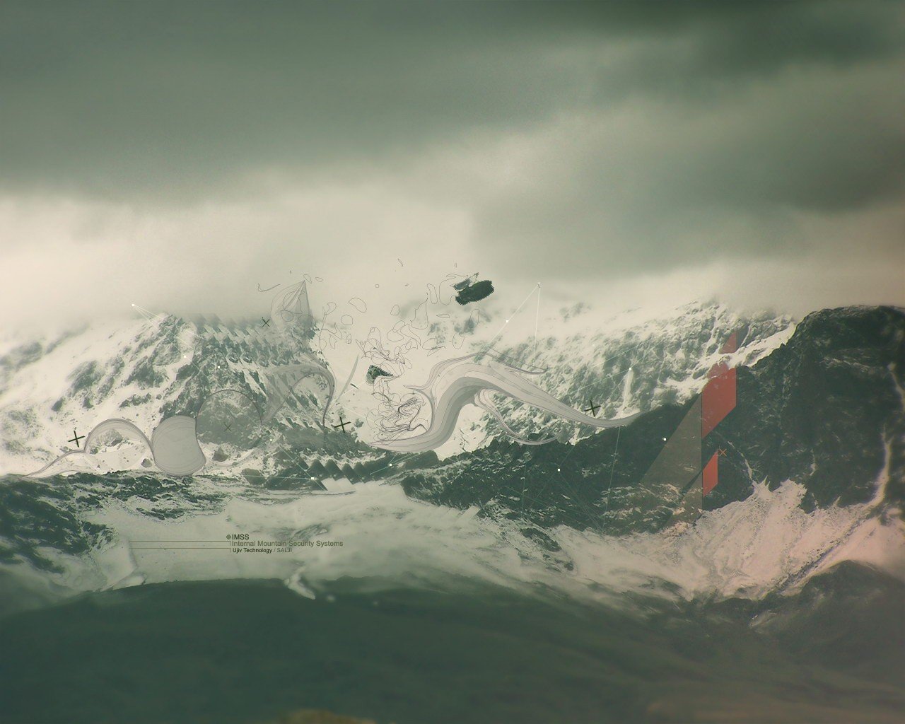 verarbeitung berge schnee