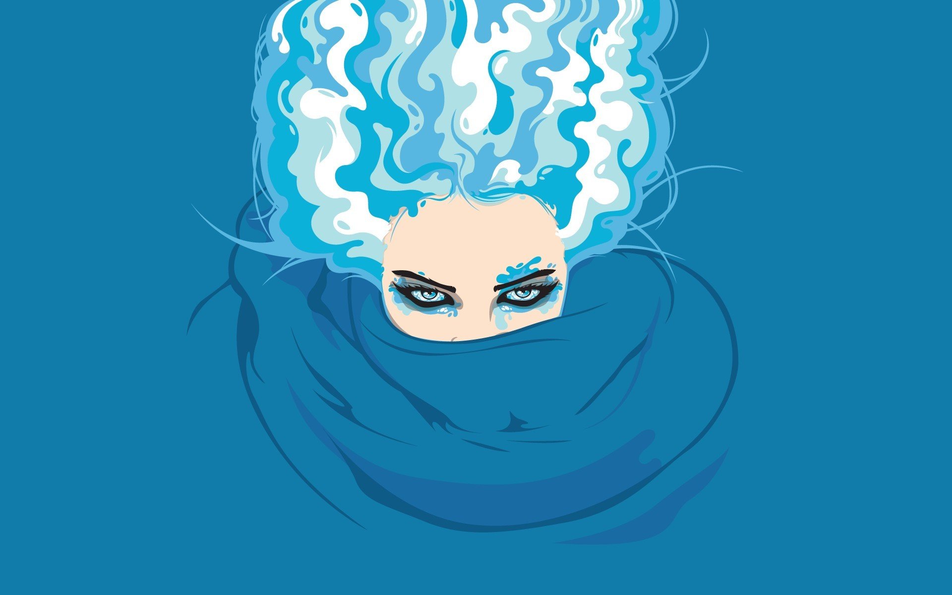 blue vector witch