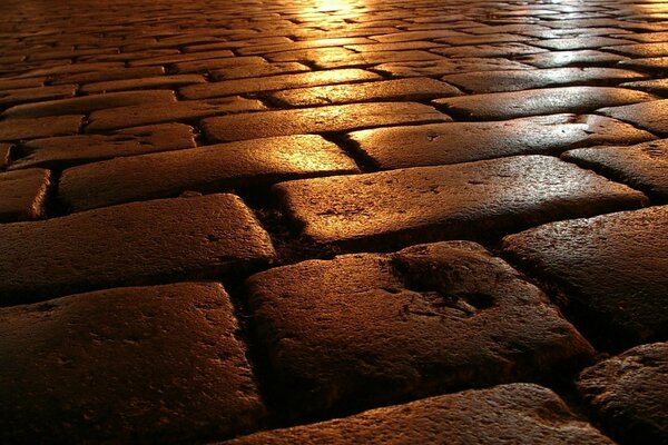 Photographie de la route de la soirée de la maçonnerie de la pierre