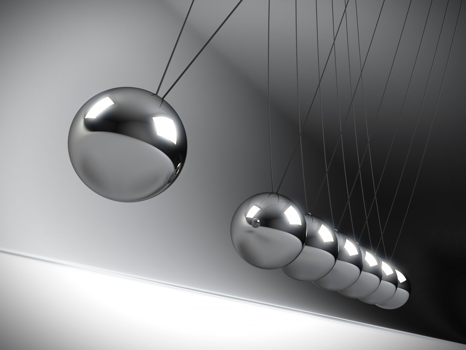 art pendulum balls newtons mechanical system demonstration conversion energy different species kinetic potential and vice versa abstract 3d wallpaper