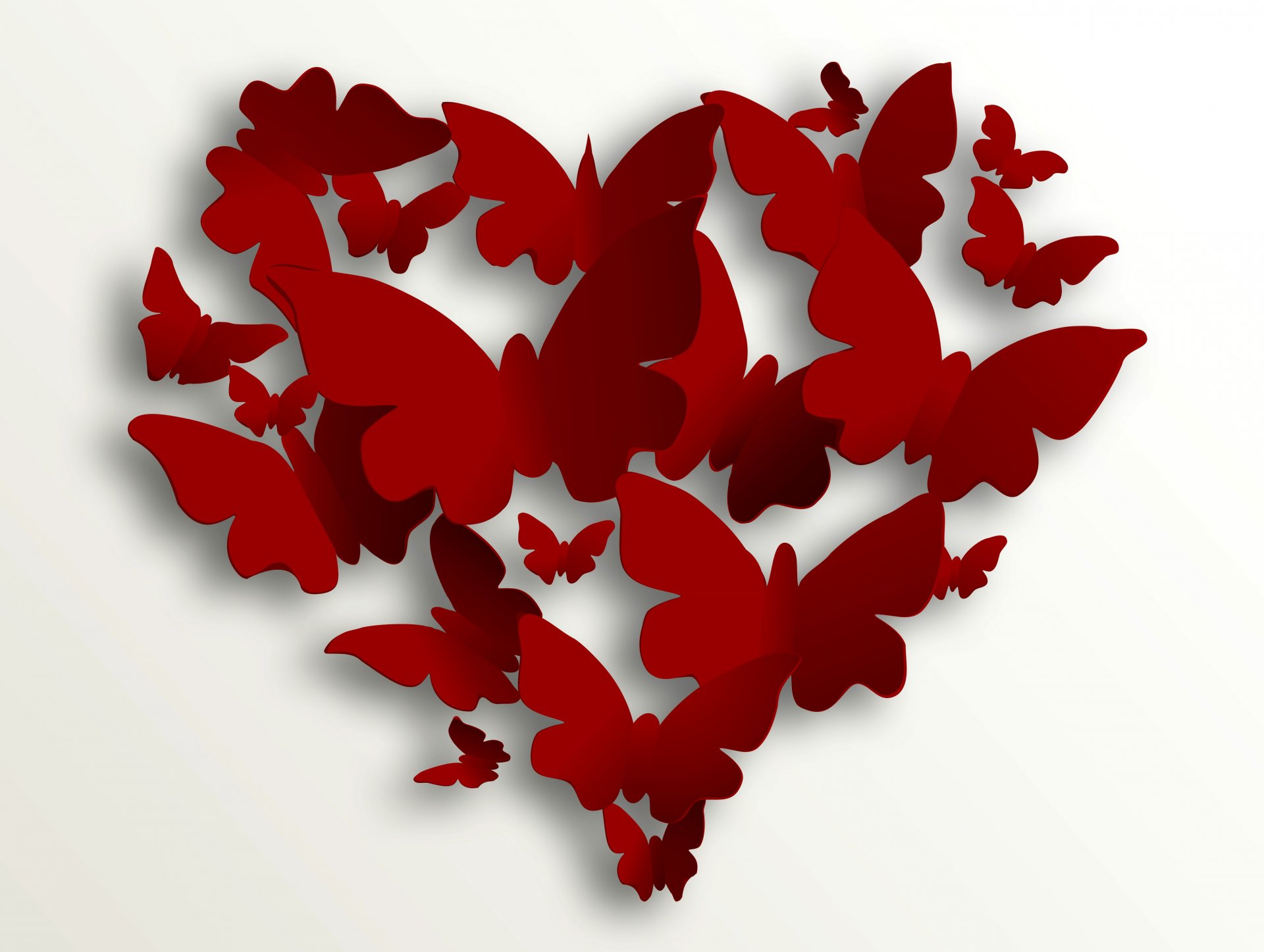 love romantic heart butterflie