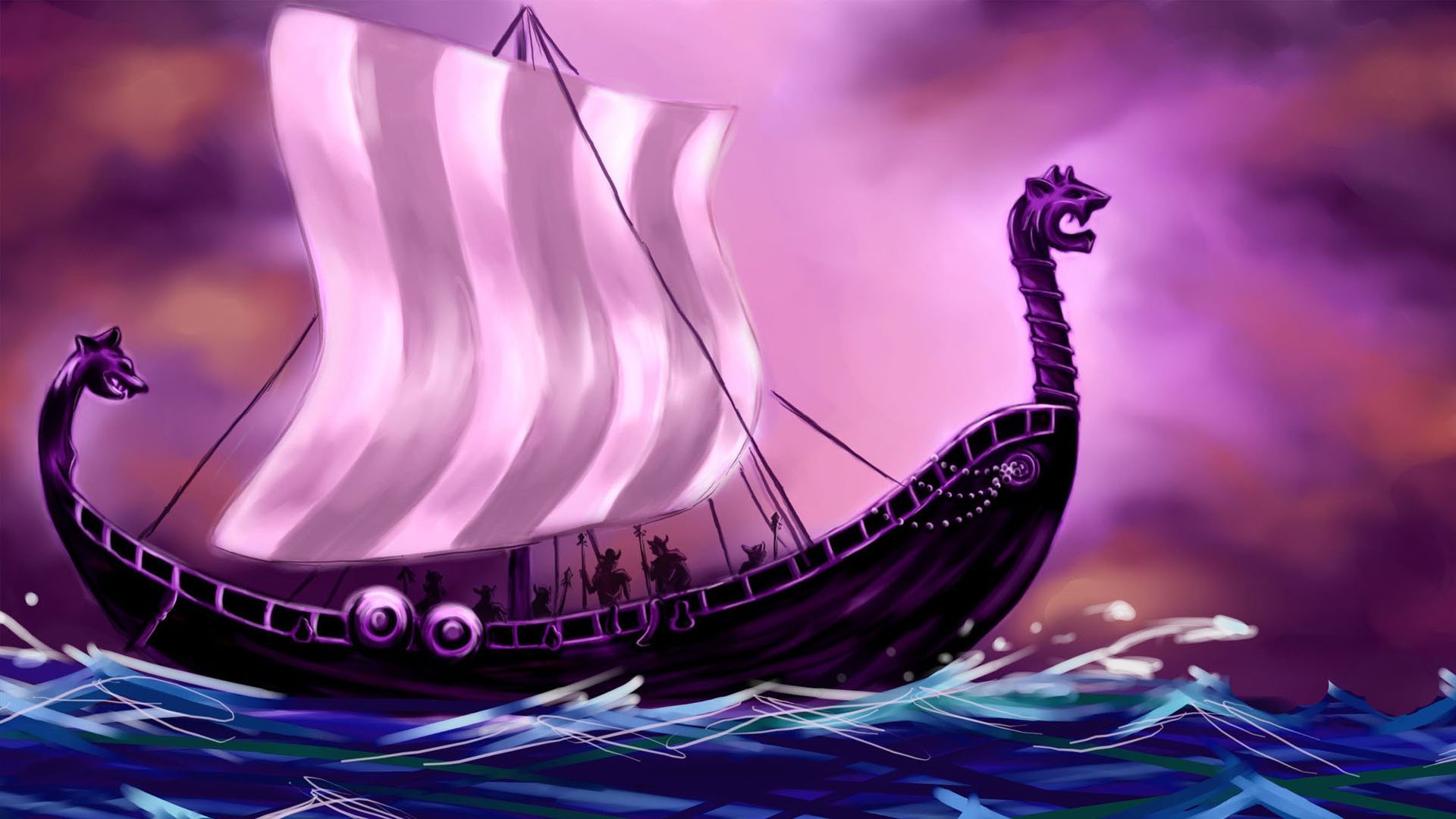 драккар bateau-dragon les marins les vikings la mer