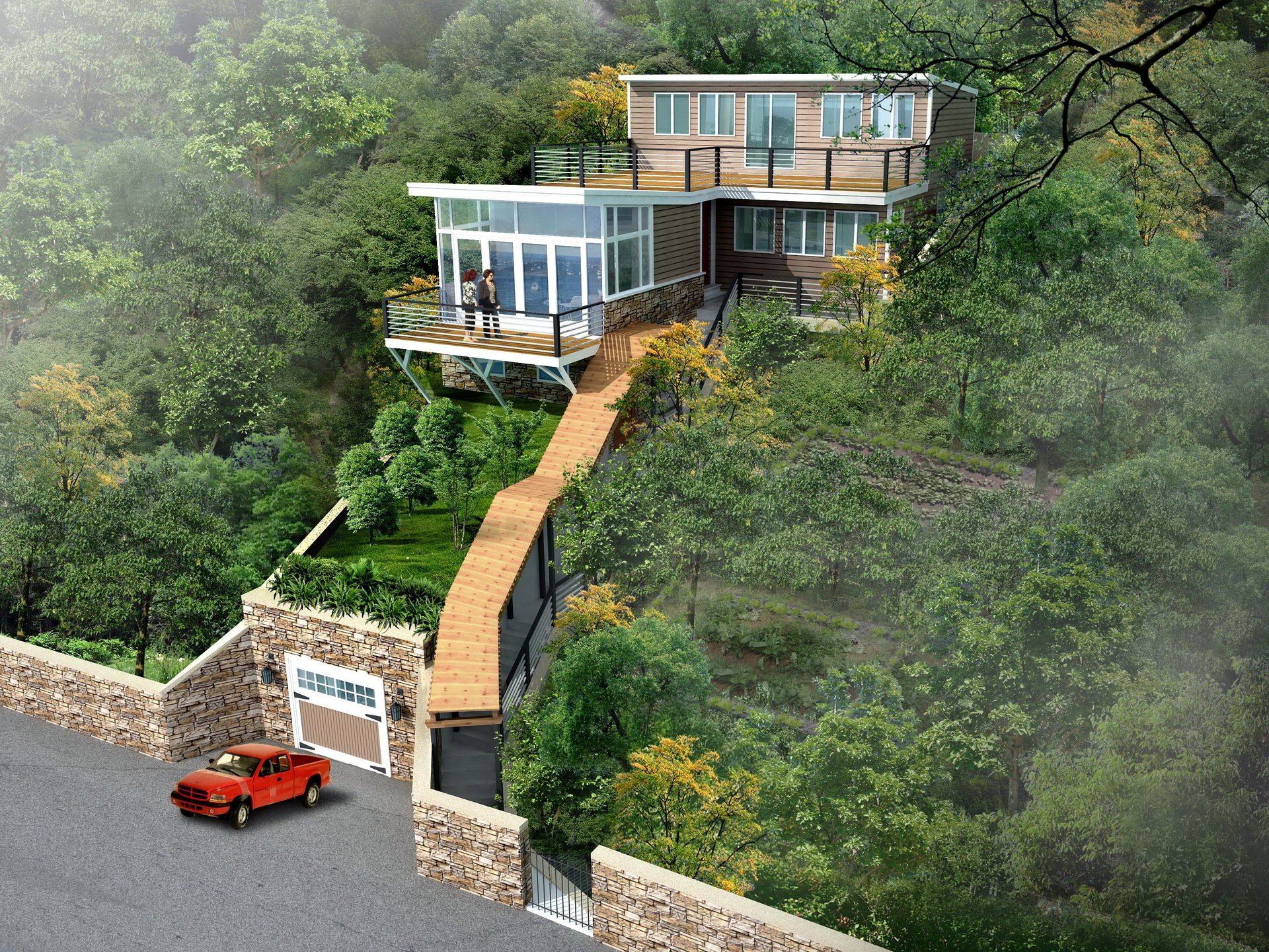 casa diseño gráficos 3d naturaleza foto