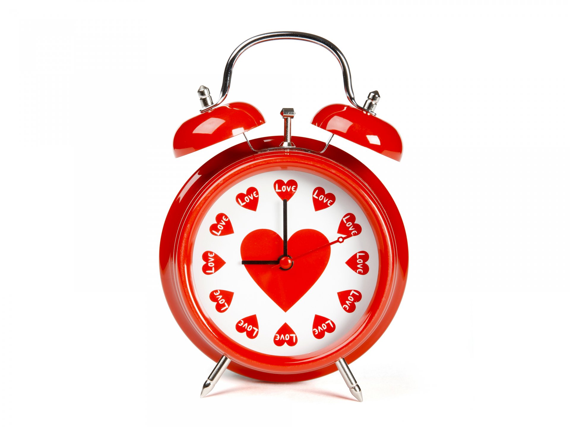 vacaciones día de san valentín reloj alarma corazón foto