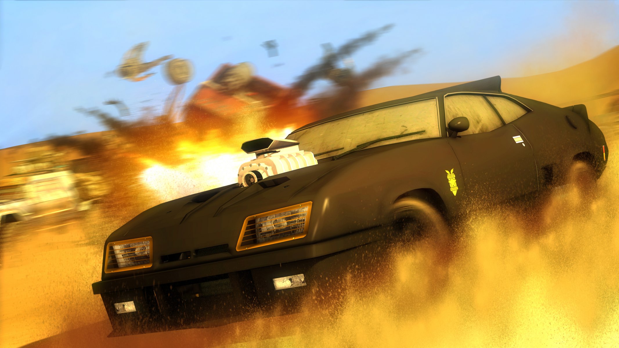 v8 interceptor mad max auto ford falcon deserto inseguimento