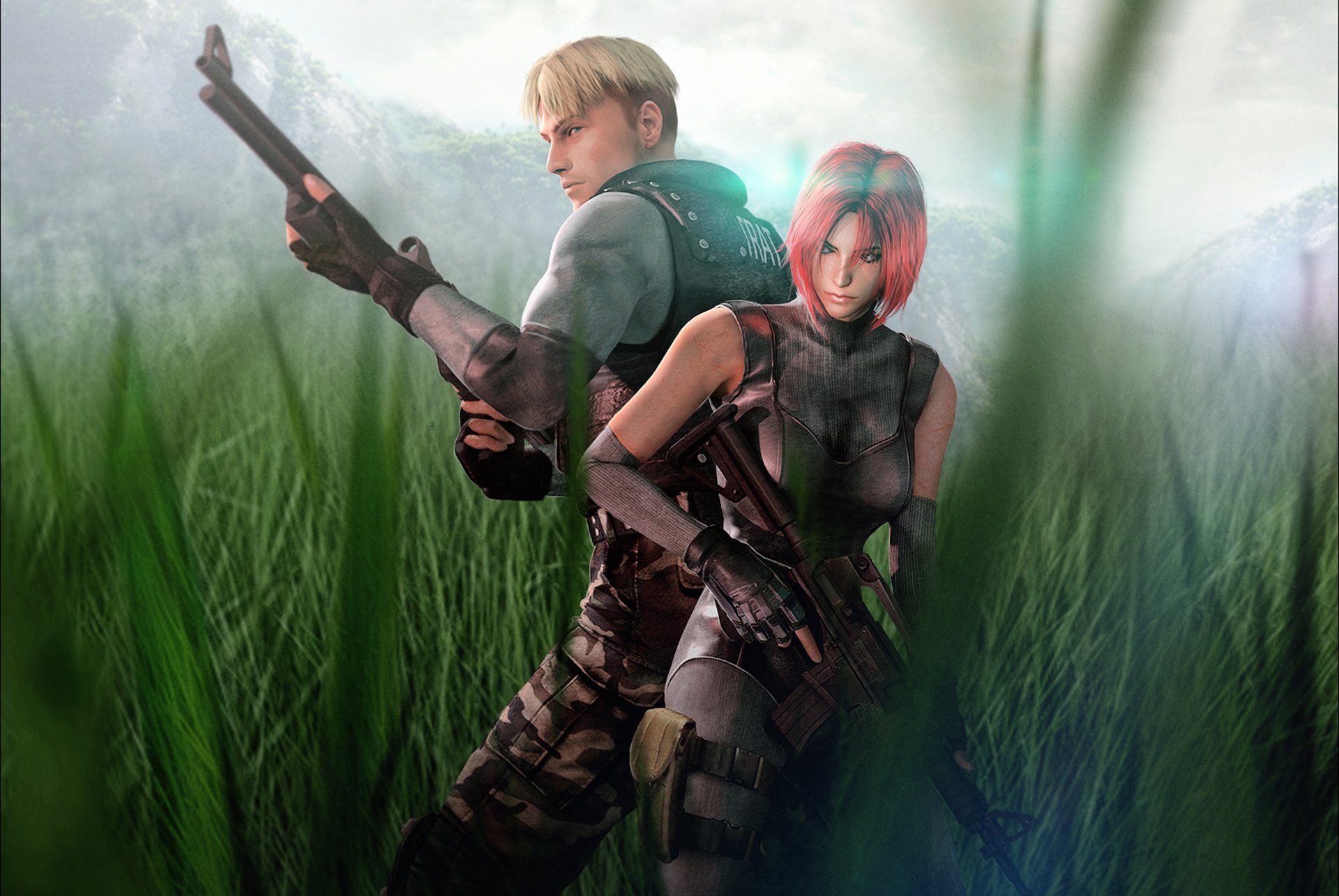 dino crisis ordina agente t.r.a. t. soldato dylan morton regina fan art capcom