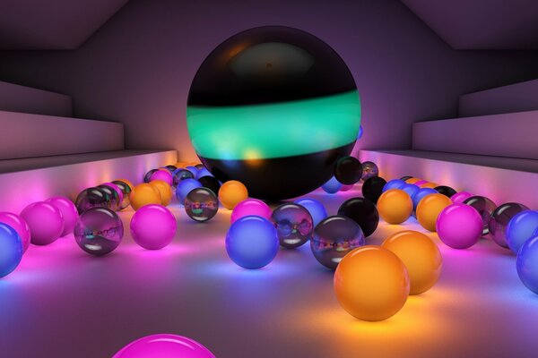 Colorful balls. Bright colors