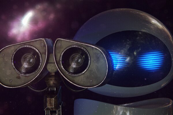 Los robots Wall-E y EVA de Wall - E