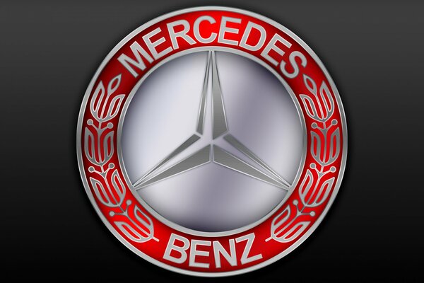 Logotipo de Mercedes-Benz sobre fondo gris