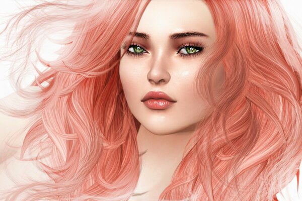 Image of a girl with pink hair