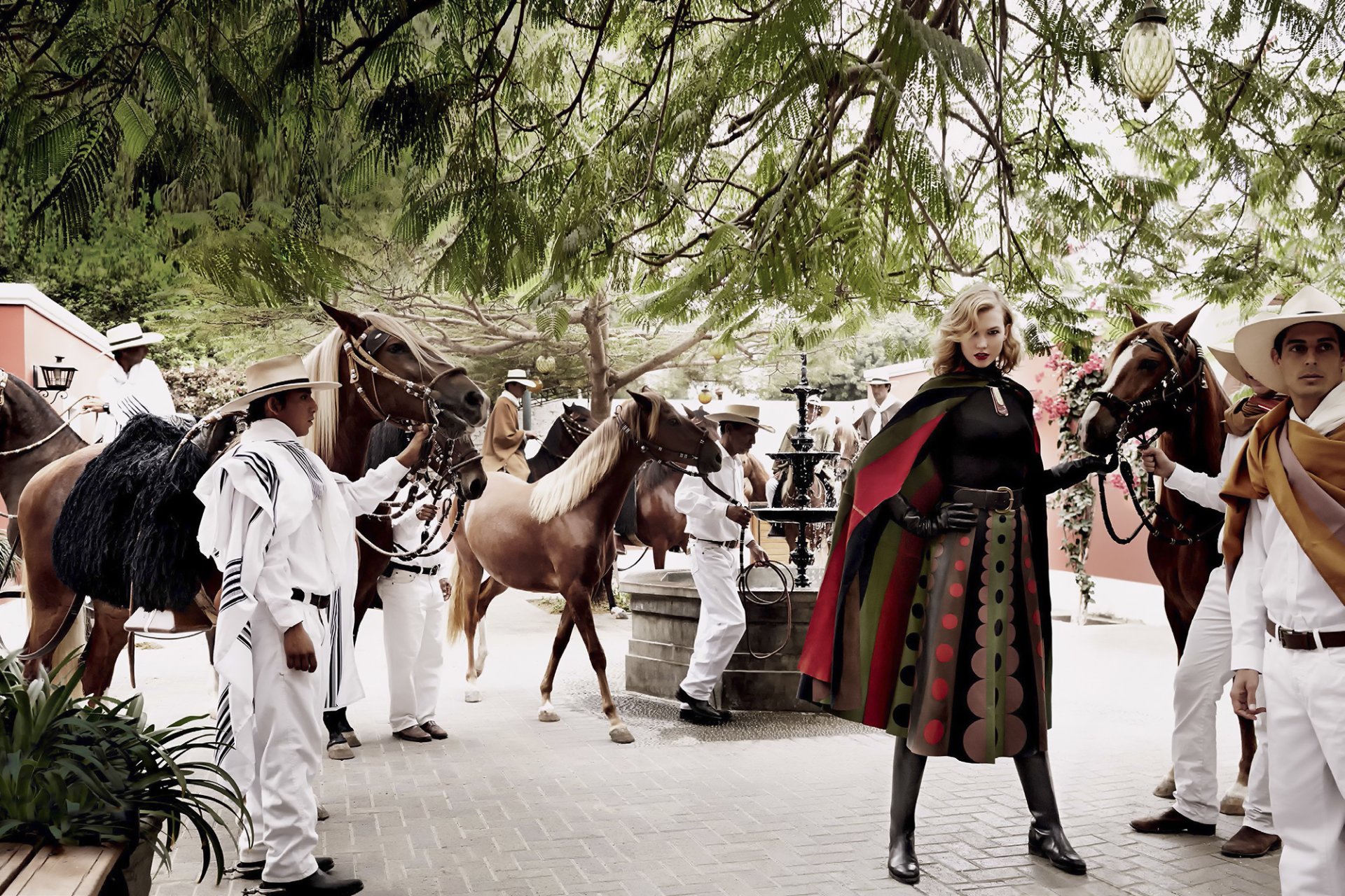 karlie kloss mexique chevaux mode