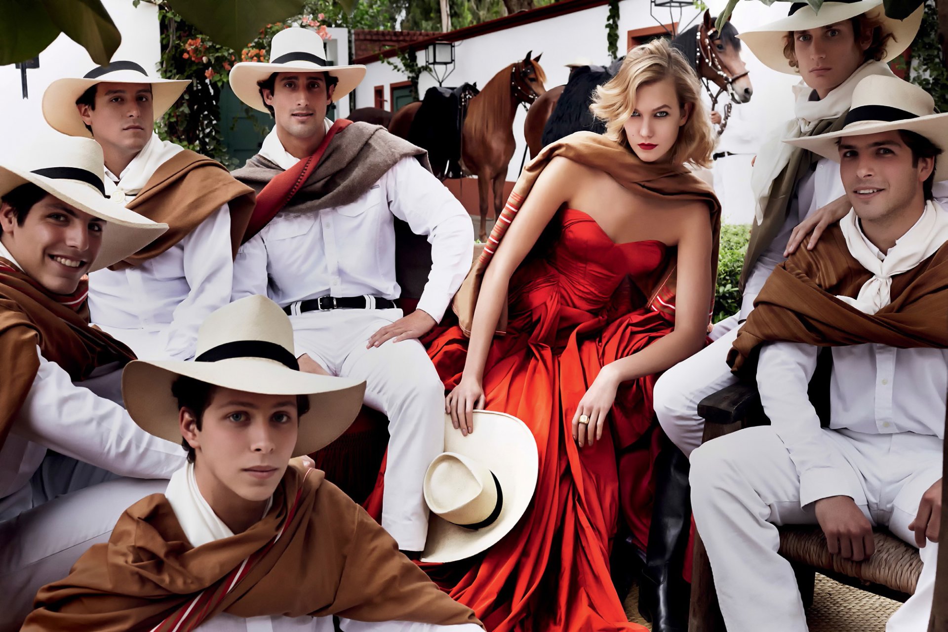 karlie kloss mexican guys vogue june 2014