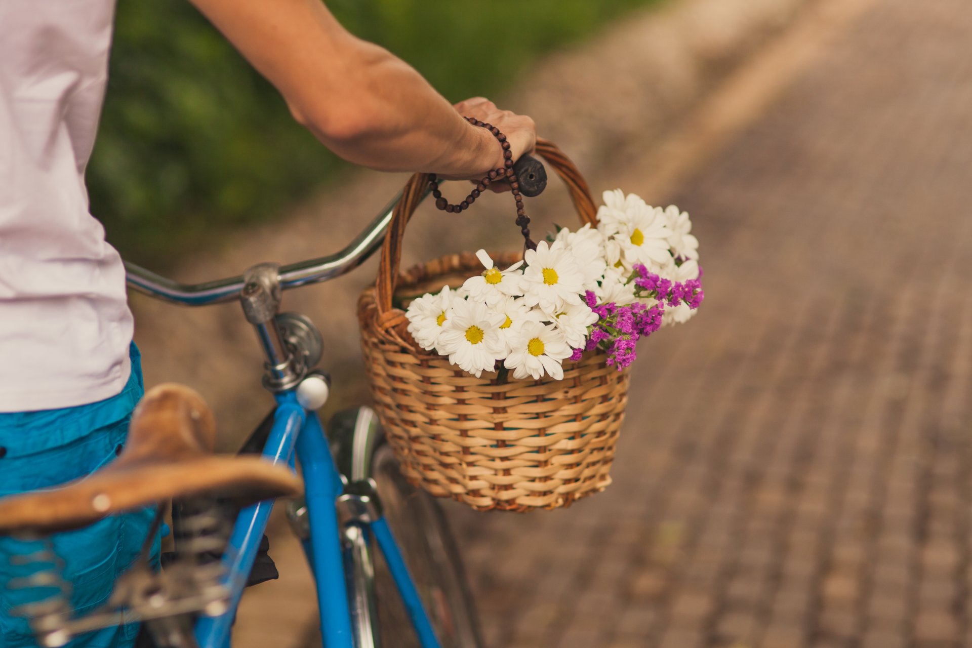 flores romance bicicleta cesta