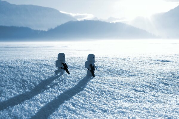 Empire dans le désert de neige