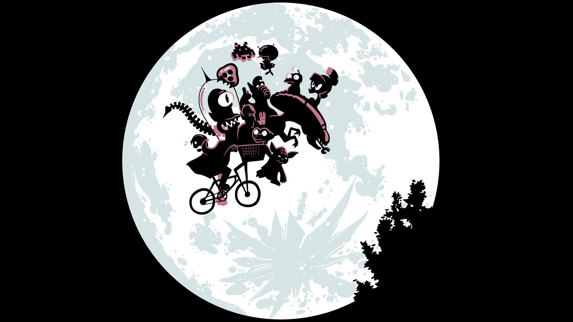 bike parody moon monster