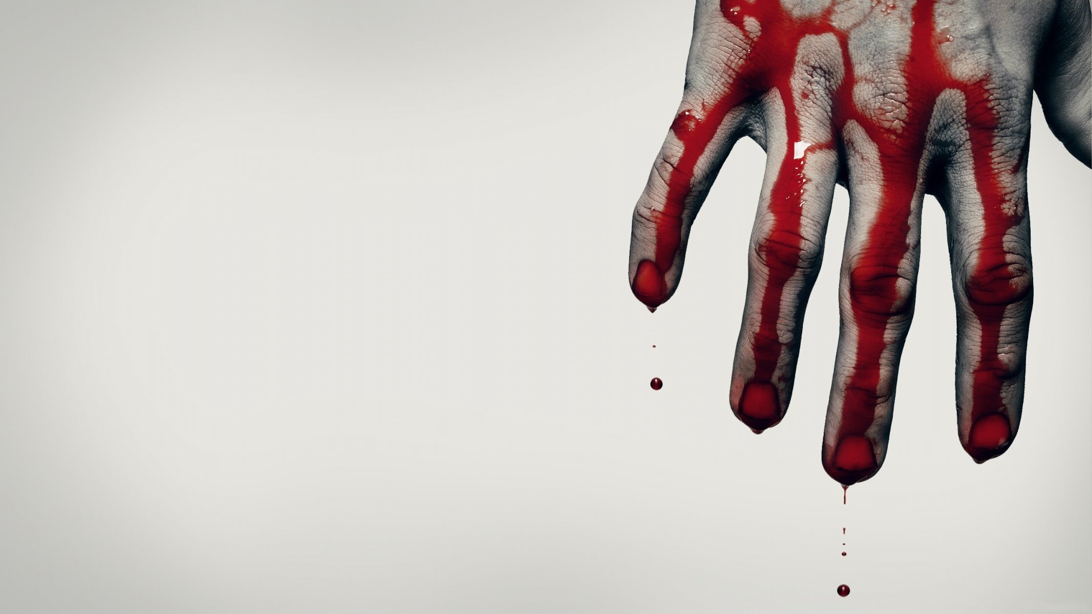 situationen hand blut grauer hintergrund