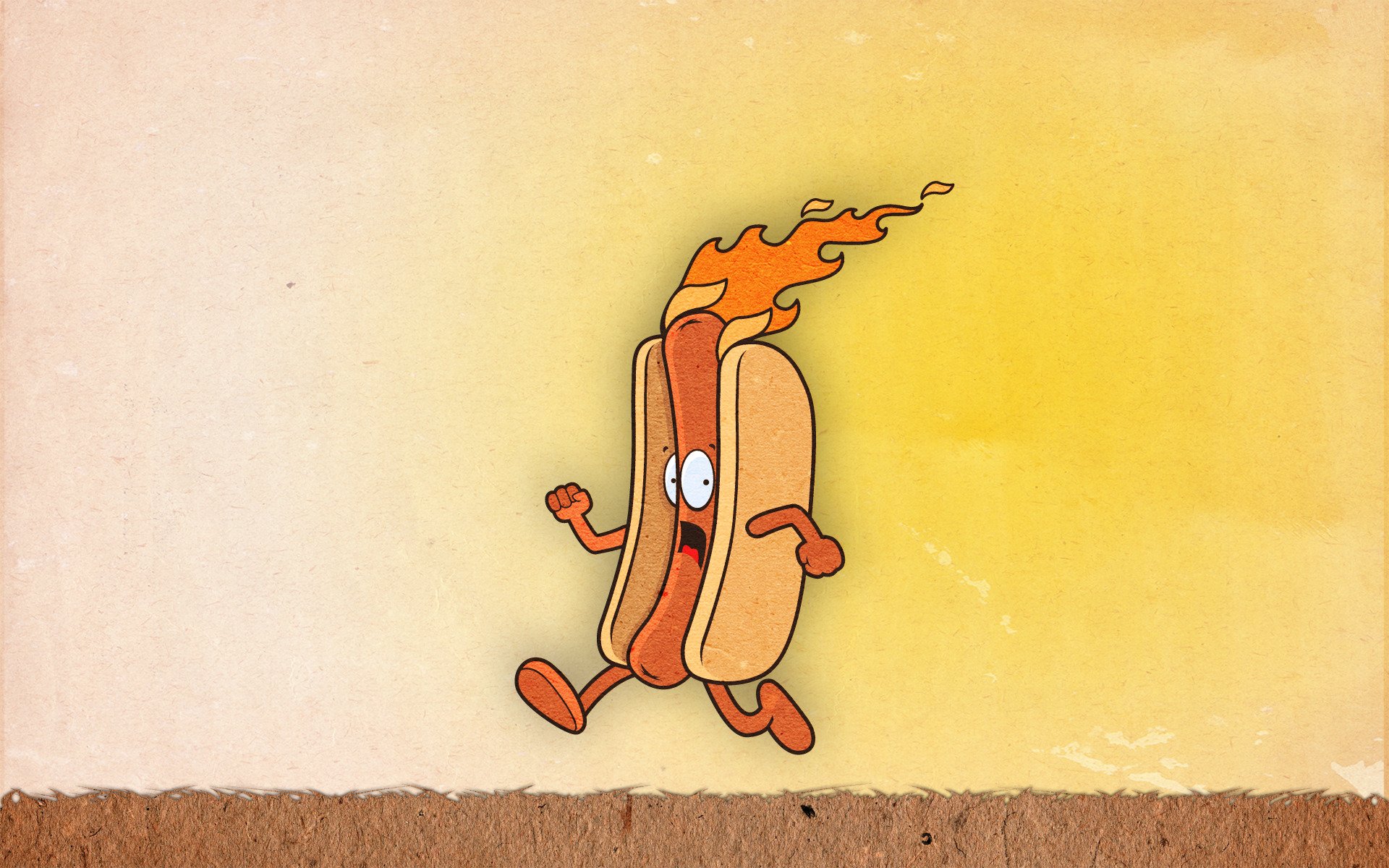 hot dog burning running