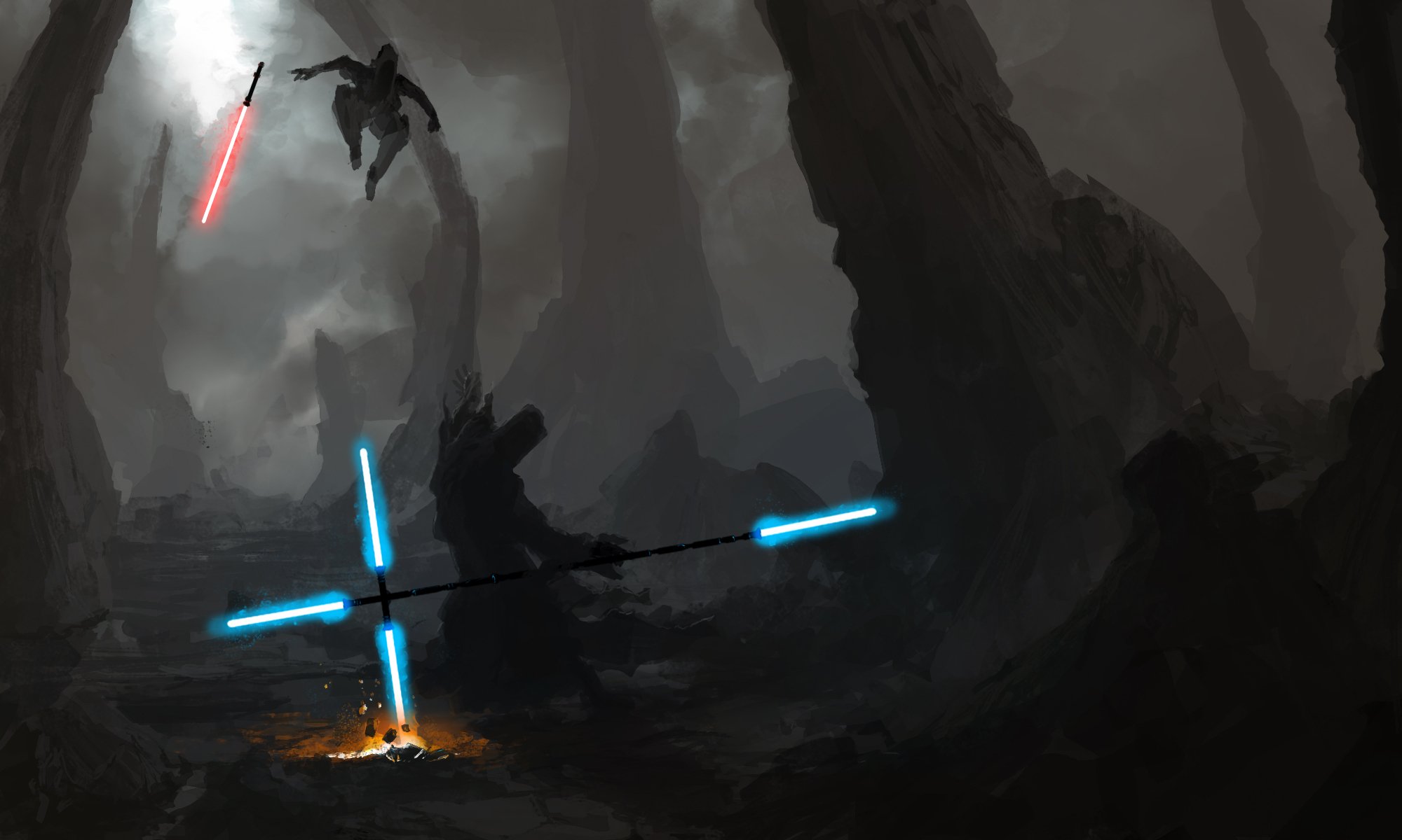 disegno jedi sith luce spade guerre stellari