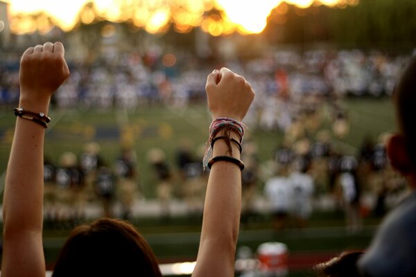 Football fans at American Football