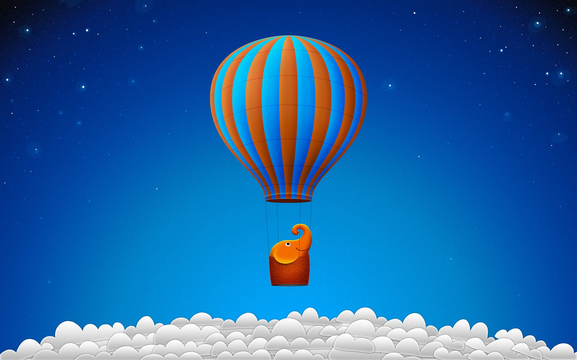 air ballon nuages