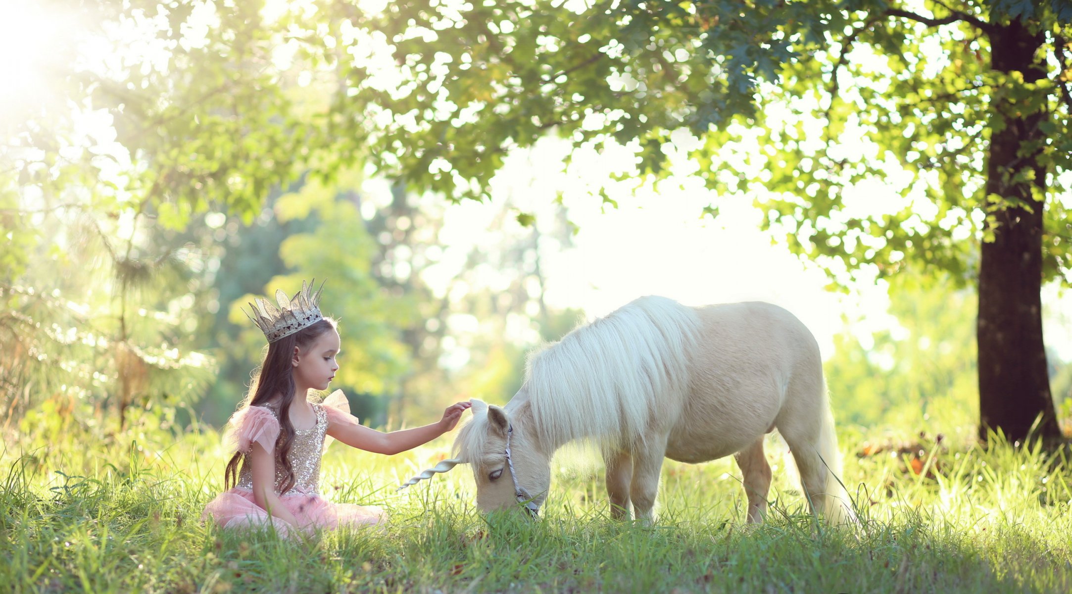 mädchen pony hintergrund