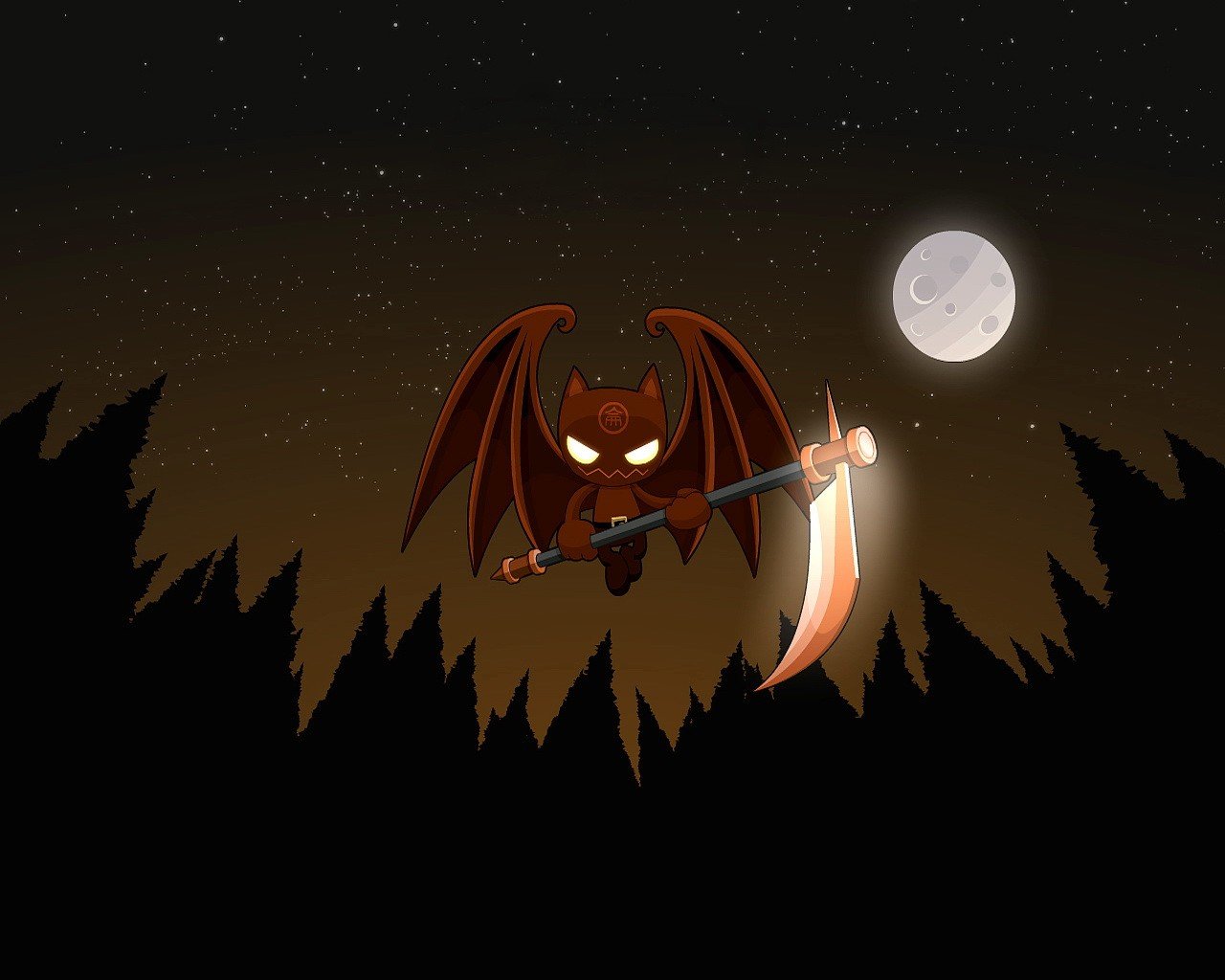 murciélago trenza vampiro luna noche vector