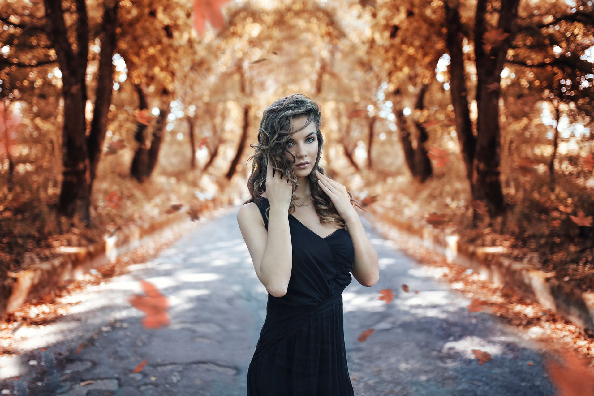 road autumn alessandro di cicco girl