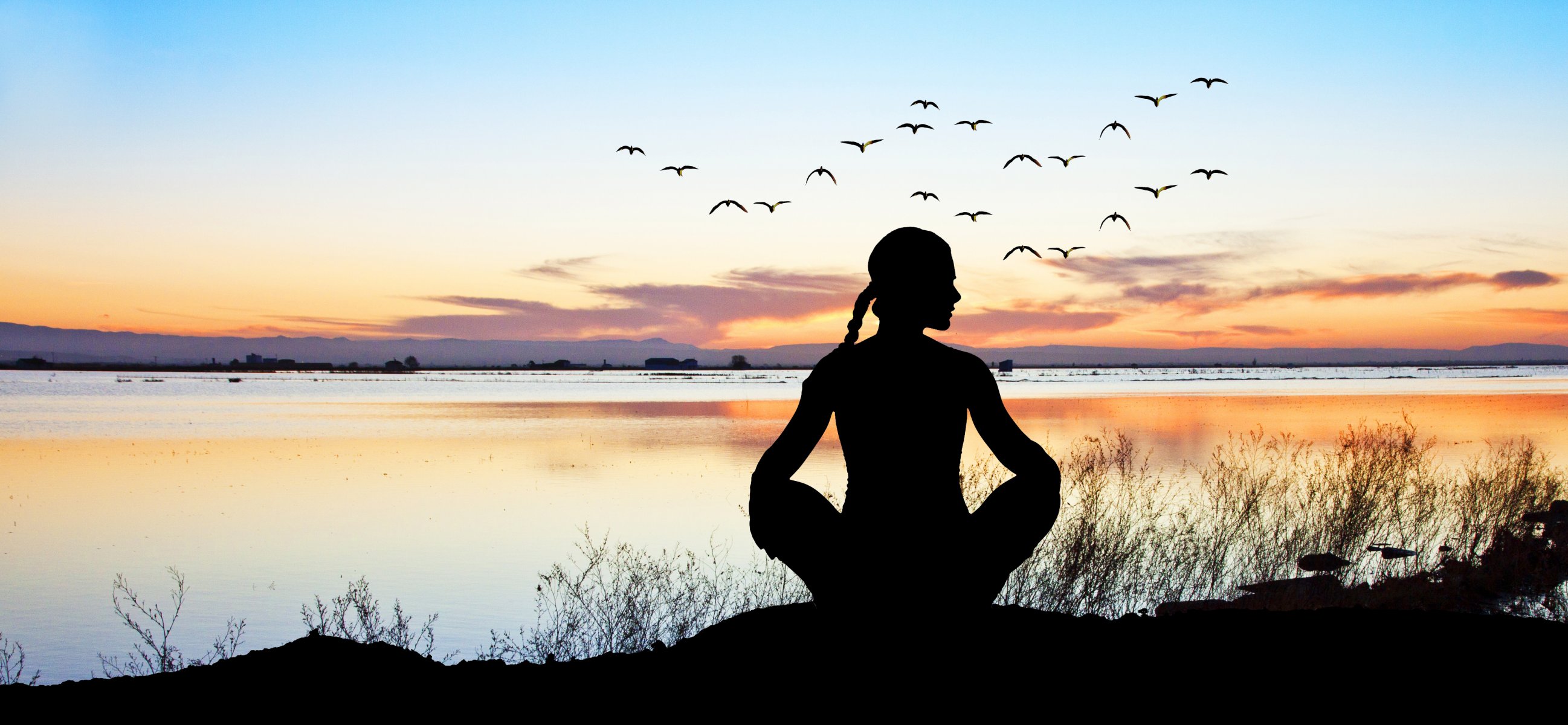 yoga entspannen präsentieren sonnenuntergang