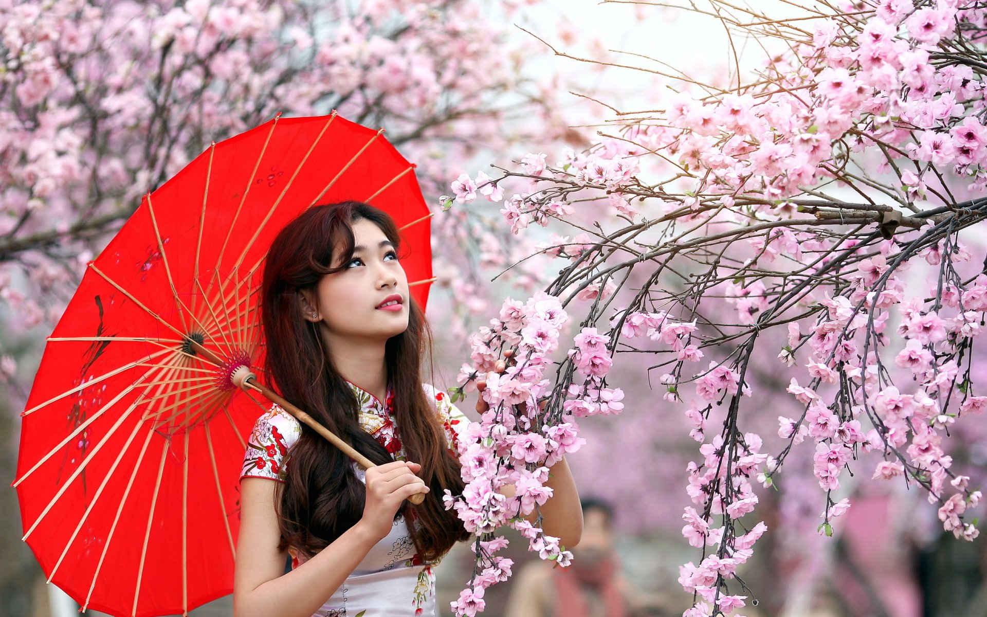 girl asian background