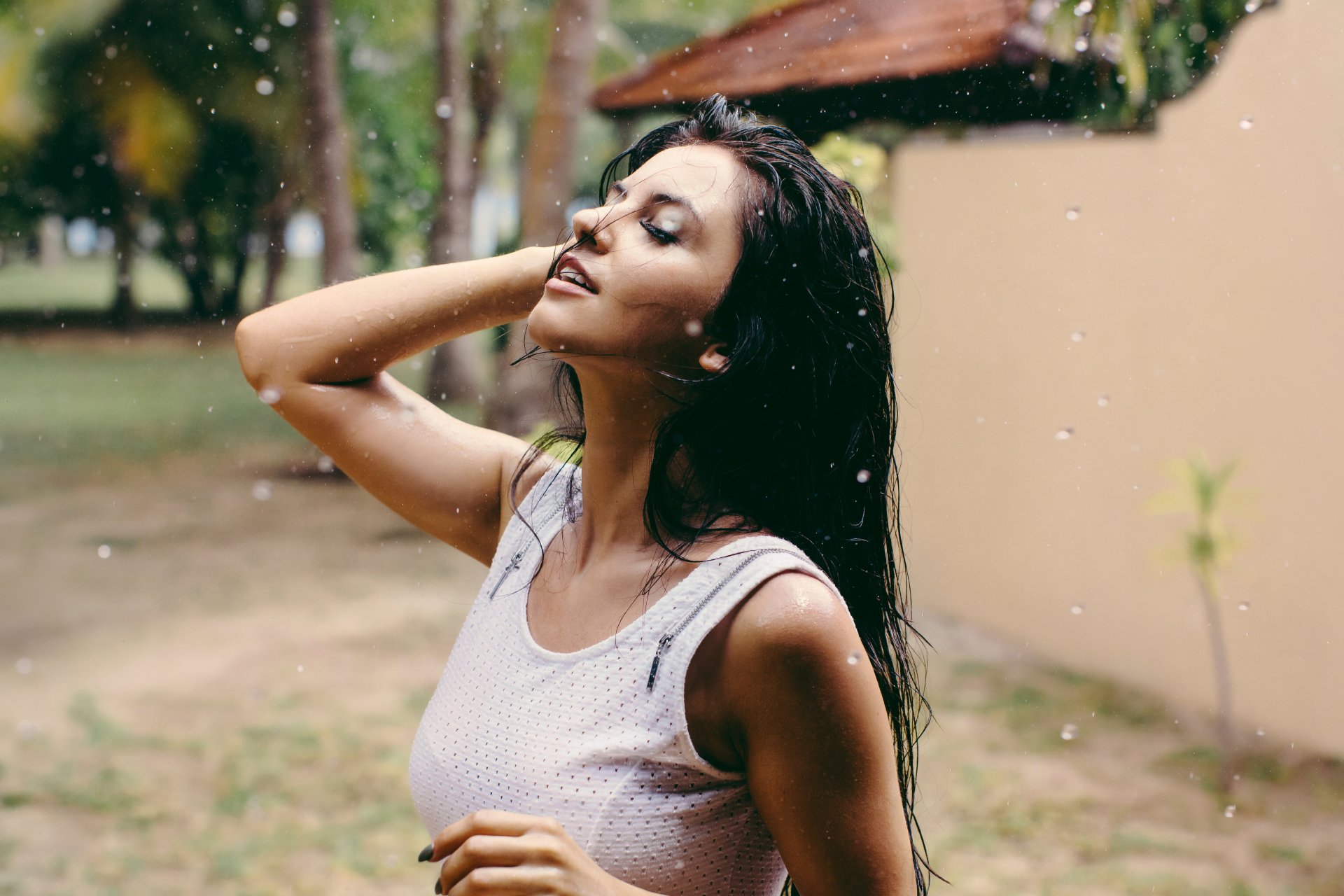 embrace the rain girl rain drop