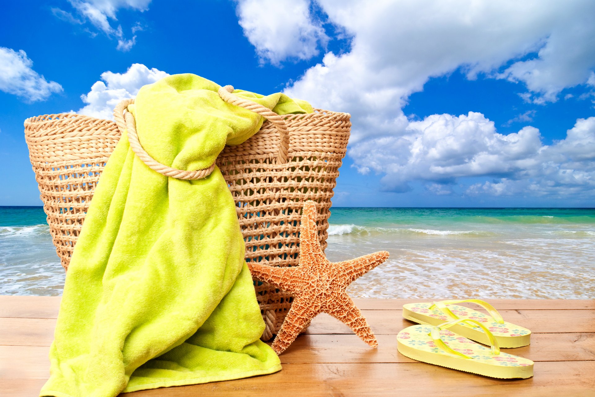 lato wakacje plaża akcesoria gwiazdy ręcznik torba morze słońce wakacje lato