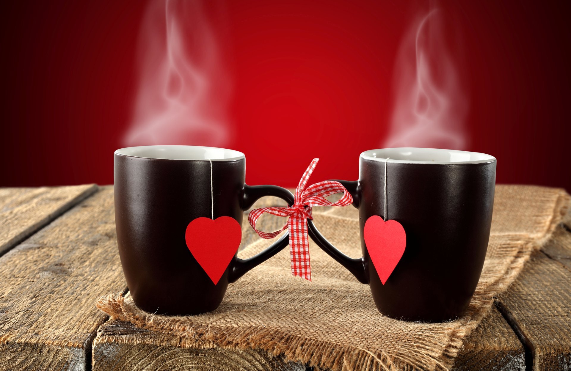 cups black pairs heart bow background