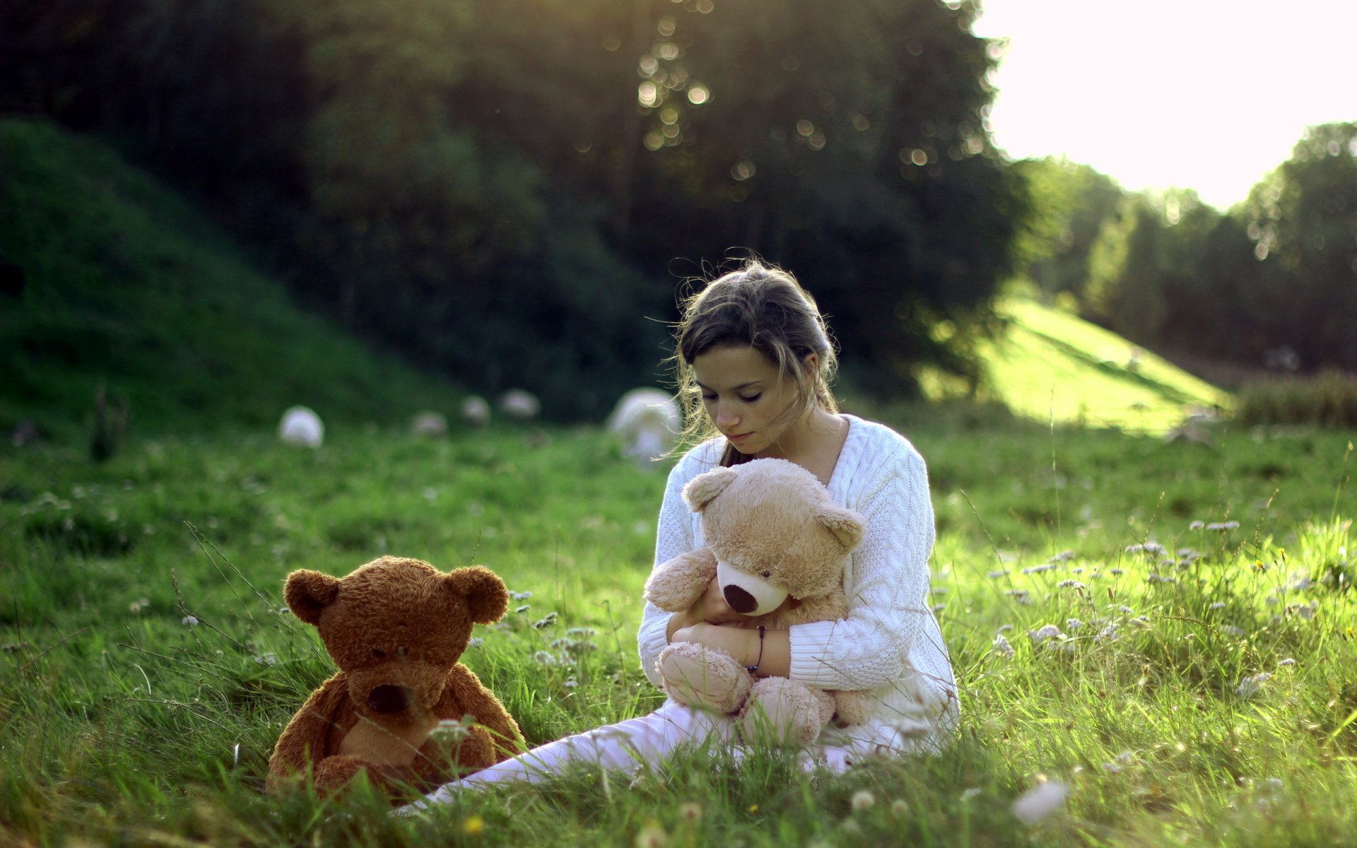 la jeune fille jouets humeur