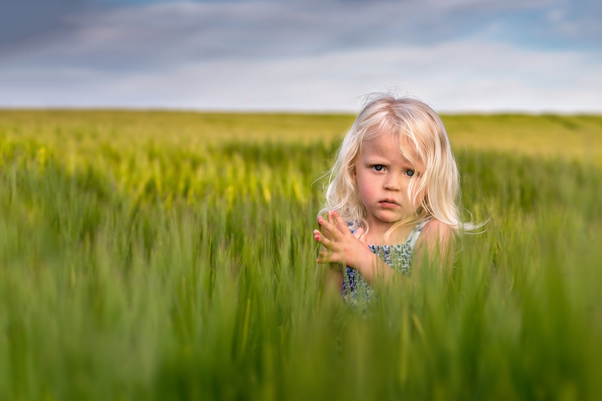 girl view the field mood
