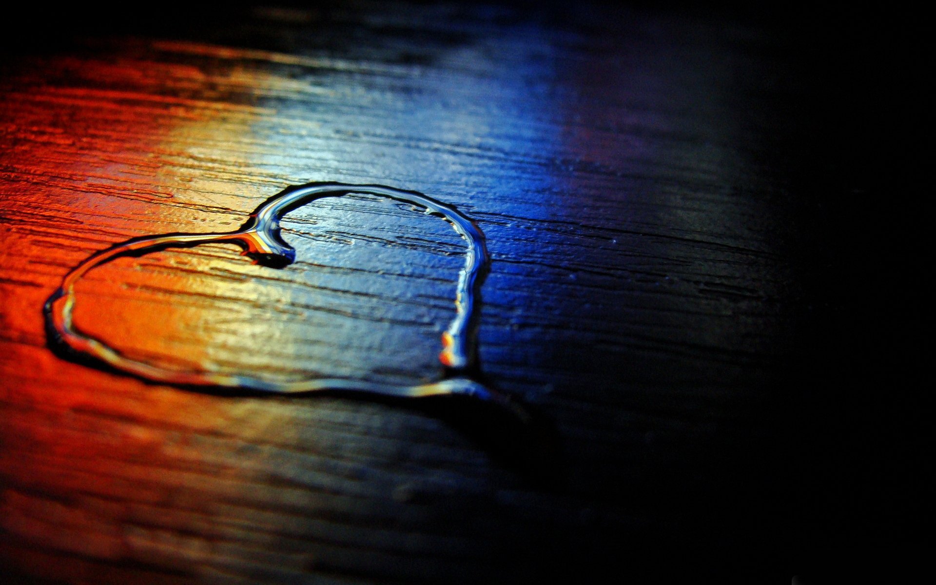 heart water red blue background