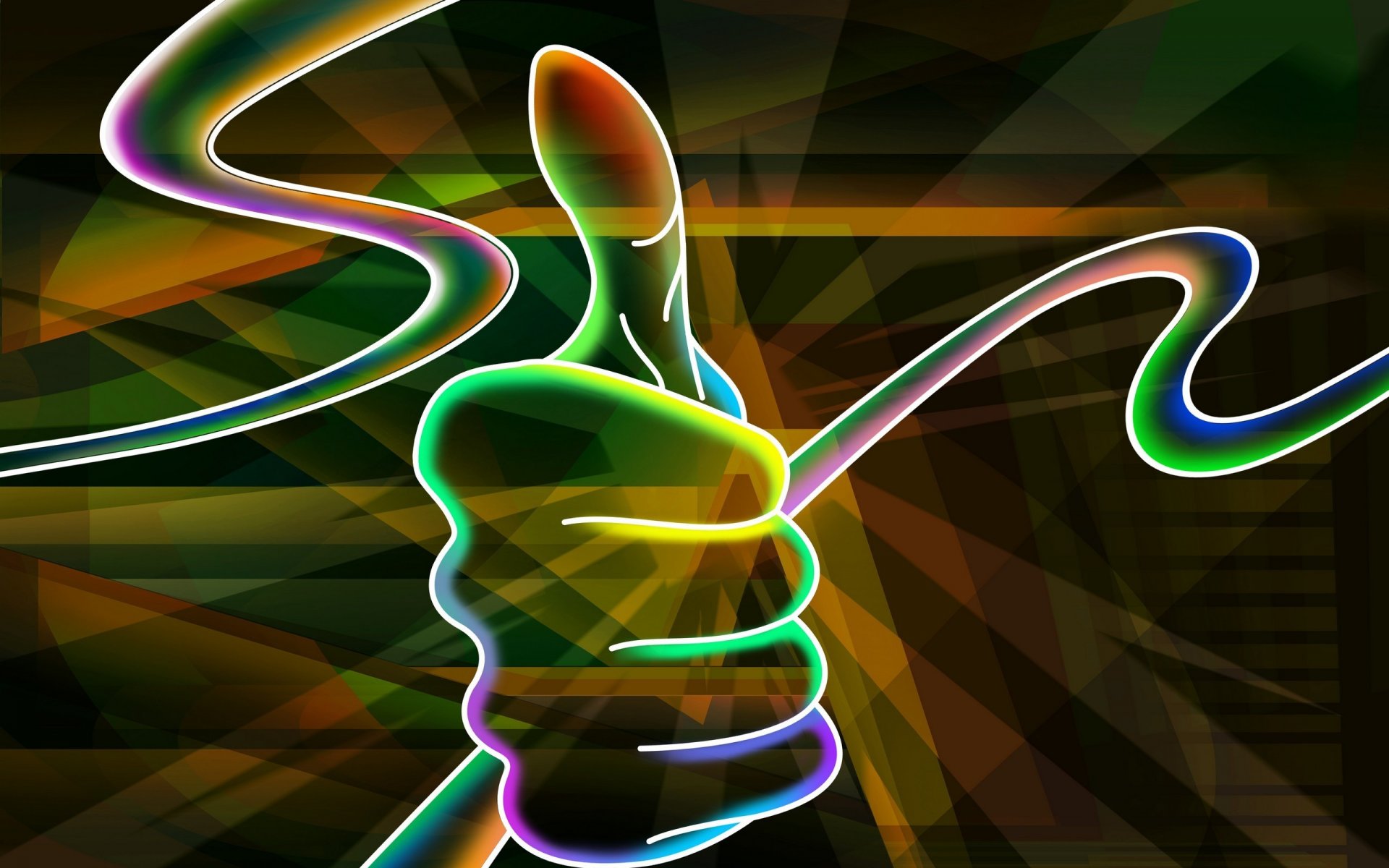 l abstraction une main un doigt un grand ok