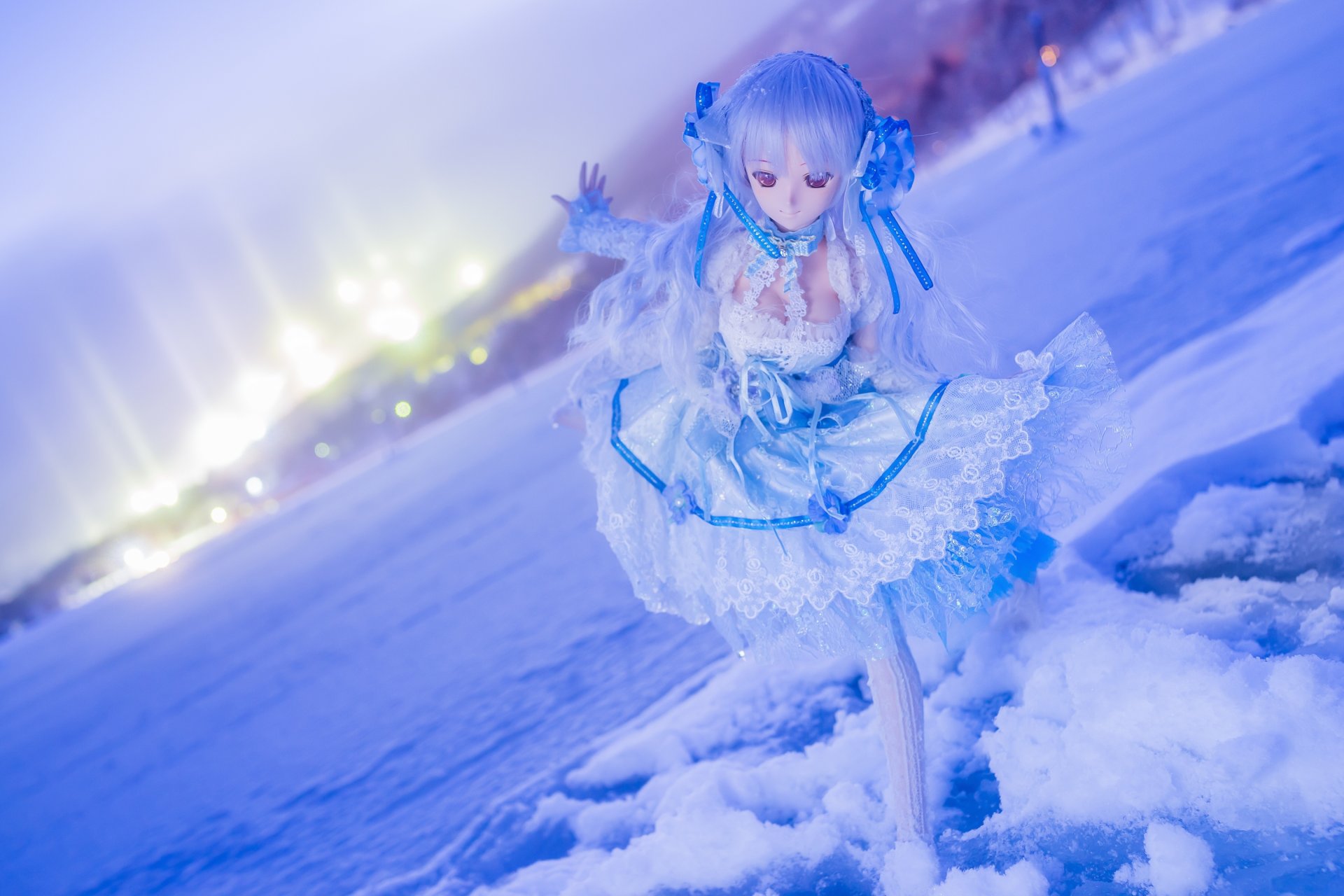 doll toys mood winter snow
