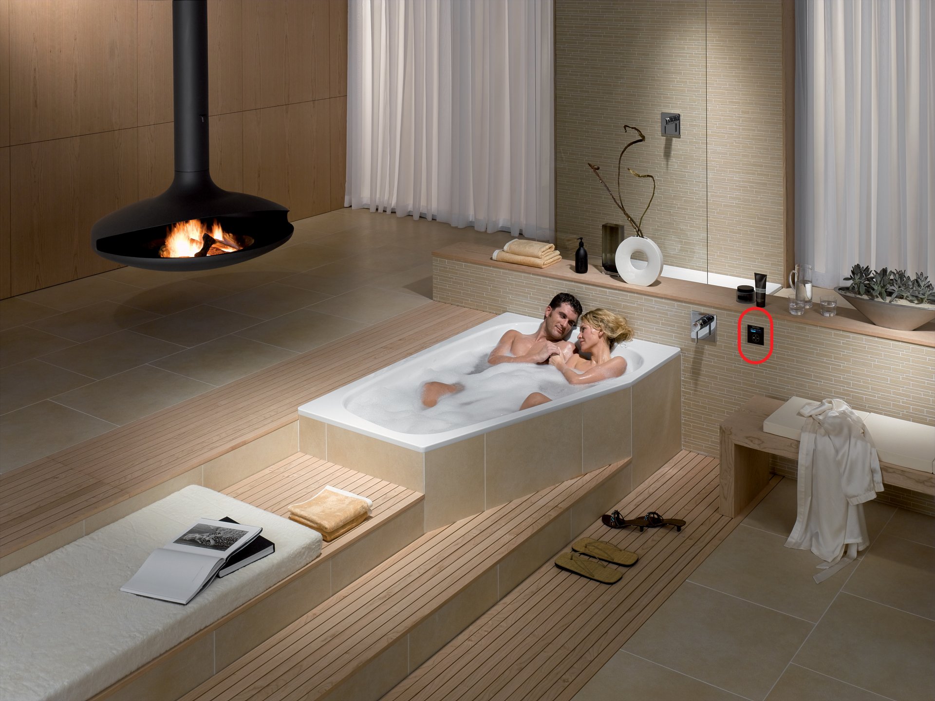 baño chimenea dos