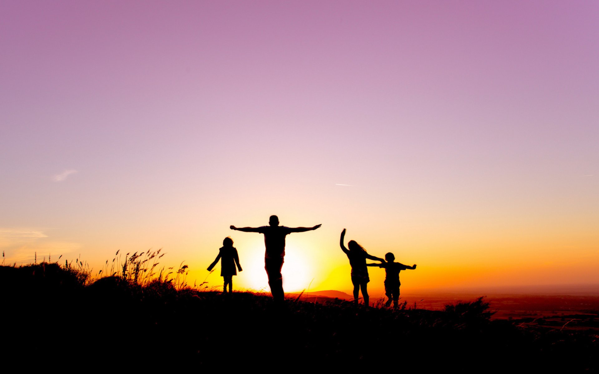 kälte menschen kinder silhouetten himmel dämmerung sonnenuntergang
