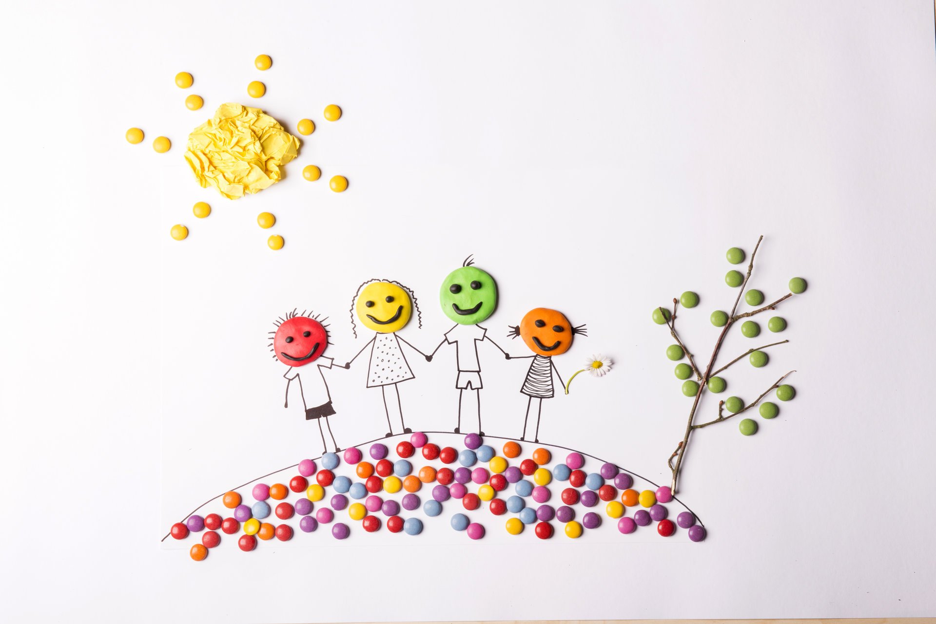 famiglia composizione disegno casa