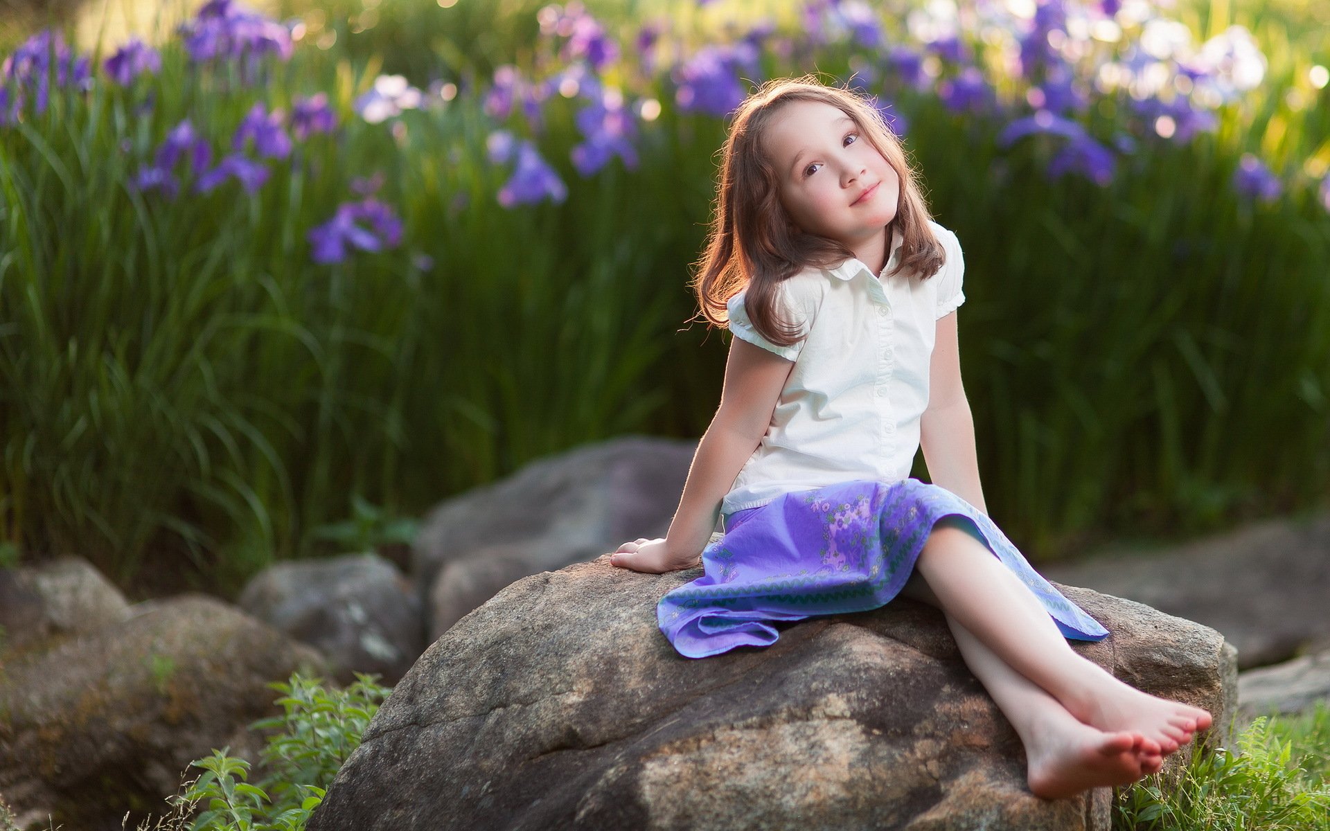 niña flores estado de ánimo