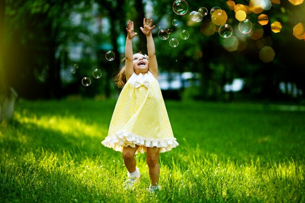 Soap bubbles - the feeling of childhood