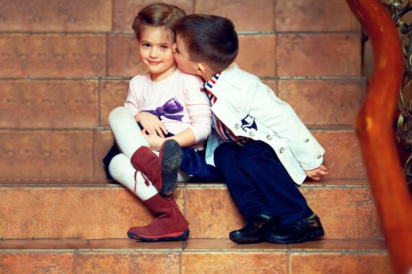 The very first baby kisses